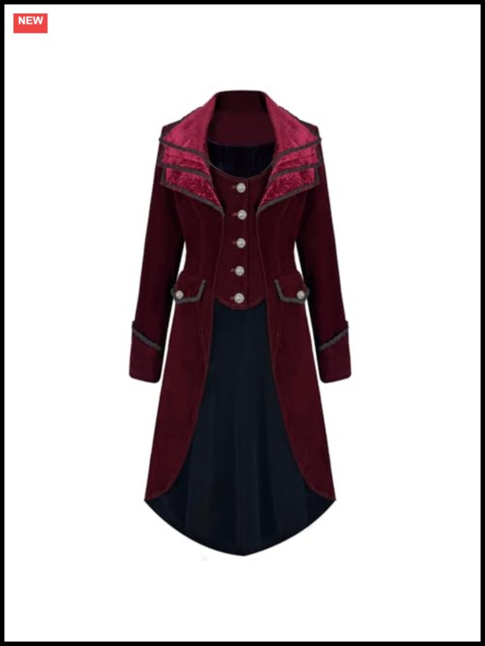 Velvet Victorian Gothic Steampunk Jacket Long Sleeve